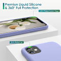 Miniatyrbilde 5 av 6: Silikondeksel Kompatibelt med iPhone 11 Deksel 6.1 Tommer, Myk Ultra Tynn Beskyttende Støtsikker Flytende Silikon Telefondeksel Clove Purple