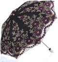 Damspets 2 vikbar UV-parasoll Snö/Regn/Sol Paraply Broderi Bröllopsparaply