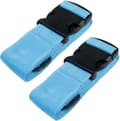 Kraftiga bagageremmar för resväskor, packningsbälten, resetillbehör, justerbar väsksrem, 2-pack Blue