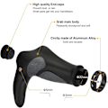 Miniatyrbilde 3 av 7: Sykkelgrep, Gummi Ergonomiske Sykkelstyregrep, Sklisikre styregrep 22mm, for MTB BMX Sykling Foldbar By Sykler Grep, Scooter Grep