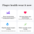 Miniatyrbilde 8 av 8: Smart Ring Fitness Helse Tracker Titanlegering Finger Ring Fo- Perfekt - Black 20.6mm