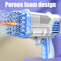 Miniatyrbild 3 av 8: Bubbelblåsare 36 hål Elektrisk bubbelpistol leksak med lampor Bärbar fläkt Automatisk bubbelmaskin Sommar utomhusleksak Present till barn