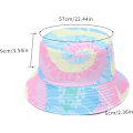 Miniatyrbillede 2 af 6: Unisex Sommer Bucket Hat til Kvinder Mænd Bomuld Vendbar Dobbeltsidet Bær Tie Dye Bucket Hats Fisker Strand Solhat