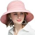 Miniatyrbilde 2 av 5: Solhatt for kvinner One Size Button Decoration-pink