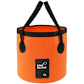 Miniatyrbillede 1 af 6: Foldbar Spand - Foldbar Camping Opbevaringsbeholder Sammenklappelig Spand 12L Bærbar Let Spand til Camping Rejser Fiskeri Sejlads og Havearbejde 12l Orange