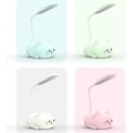 Miniatyrbillede 2 af 4: LED Børnelampe, Mini Kat Bordlampe, Bærbar LED Natlampe, Sød Skrivebordslampe, Foldbar USB Genopladelig Læselampe (Hvid)
