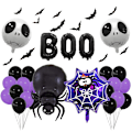 Miniatyrbilde 1 av 2: Halloween Dekorasjoner Fest Henge Sett - Hallowmas Banner Ballonger Henge Svirler Edderkopp Gresskar Katt Ornamenter Forbruksvarer BOO Spider