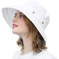 Miniatyrbillede 1 af 6: Solhat til kvinder One Size Button Decoration-white