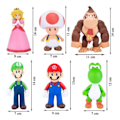 Miniatyrbild 3 av 4: Super Mario Bros Luigi Wario Donkey Kong PVC Actionfigurer Svampungar Mushroom cubs