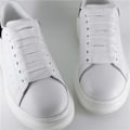 Miniatyrbillede 5 af 8: Farver 1,5 cm brede snørebånd Unisex polyester snørebånd Dobbelt hvid null white null