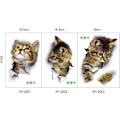 Miniatyrbillede 7 af 7: Søde 3D Katte Vægmærker 3 Pak Vægstickers Piger Drenge Soveværelser Stue Vægdækning Cat 1