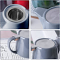 Miniatyrbilde 2 av 5: Porselen tekanne med SLS-lokk og avtakbar infuser, 550 ml / 18,6 oz keramisk tekanne for blomstrende og løse bladte Grey