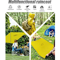 Miniatyrbild 7 av 7: Vattentät Poncho Vuxen, Återanvändbar Regnponcho Vuxen Vattentät Poncho Vattentät Vuxen Lätt Vattentät Regnrock för Utomhus Vandring Camping Yellow