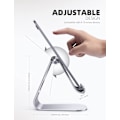 Miniatyrbilde 4 av 6: Tablettstativ, Justerbart Tablettstativ - Stativ for skrivebord Kompatibelt med Ny iPad 2024, Samsung, andre Tabletter - Sølv
