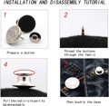 Miniatyrbild 3 av 8: Avtagbara jeansknappar 10-pack Silver Perfect Fit Button Silver