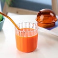 Miniatyrbilde 3 av 4: Iskaffeglass med sugerør og lokk 14oz/450ML Gjenbrukbar Iskaffe Lattekopp Bred munn Avtakbart drikkeglass