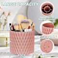 Miniatyrbild 3 av 5: 360 roterande kosmetisk arrangör stor kapacitet förvaringslåda för fåfänga skrivbord badrum bänkskiva Pink
