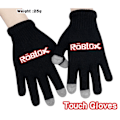 Miniatyrbillede 8 af 9: Roblox sorte strikkede handsker med touch-funktion Touch Glove Black Model 2 Model 2