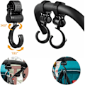 Miniatyrbillede 5 af 5: 2 Pak Buggy Clips Barnevognsclips Stroller Hooks Pushchair Hooks til at hænge dine indkøbsposer, håndtaske eller blepose