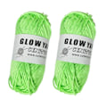 Miniatyrbild 2 av 5: 2 rullar Glow in The Dark Garn för virkning, 50m per rulle Luminous Fluorescent grön