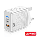 Miniatyrbild 8 av 8: Snabbladdare 65W USB C Laddare för iPhone 12 USB Vit Black