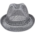Pikkukuva 1 / 6: Naisten ja miesten säihkyvä ontto fedora-aurinkolippis, taitettava ja pakattava trilby-panama kesärantahattu