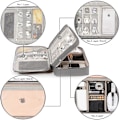 Miniatyrbild 2 av 7: Resekablar, förvaringsväska för elektroniska tillbehör, extra stor 3-lagers bärbar reseväska för powerbanks, minneskort, datakablar, laddare Gray