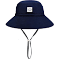 Miniatyrbilde 1 av 4: Solhatt Smiley Toddler UPF 50+ Solbeskyttelse bøttehatt Vakker strandhatt for 0-8 måneder Jenter Gutter Justerbar hatt