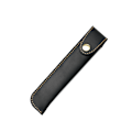 Miniatyrbillede 1 af 7: Læder Pen Etui Holder, Beskyttende Pen Etui, Fyldpen Holder Etui, med Metal Knap, Ægte Læder Håndlavet, til Stylus Touch Pen, Kuglepen Black