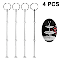 Miniatyrbillede 1 af 5: 4 Sæt 3-lags Kage Stativ Hardware, Lagdelt Bakke Hardware 3-lags Kage Stativ Silver