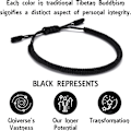 Miniatyrbillede 3 af 8: Håndlavet Tibetansk Lykkearmbånd til Kvinder, Mænd, Teenagere, Justerbar Størrelse Venskabsgaven Håndlavet Tov Flettet Chakra Armbånd Black