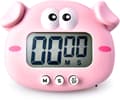 Digital kökstimer LCD-display magnetisk nedräkningstimer, kökstimer för matlagning nedräkning timer barntimer Pink