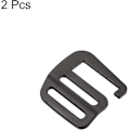 Miniatyrbilde 3 av 5: Metall G-kroker Webbing Spenner, G-krok Bølge Spenne Justerbare Glide Spenne for Ryggsekk Stropp Webbing 2 stk