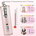 Miniatyrbilde 2 av 2: Trådløst automatisk hårkrøllerverktøy Bærbar ledningsfri krølltang med LCD-farge rosa