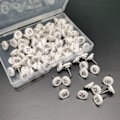 Miniatyrbild 6 av 8: 100 numrerade kartnålar Numrerade kartnålar för fotoväggsdekoration anslagstavlor Vit White