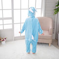 Pikkukuva 6 / 7: Syksy- ja talvi-flanelipuku miehille ja naisille, tähti-kani Koni-kani piirretty yhden osan pyjamapari kotikäyttöön BLUE 140cm