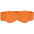 Miniatyrbillede 1 af 7: Interlock Spænde 8-formet Kunstig Læder Elastisk Bælte Cinch Talje for Dame Orange Fit