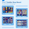 Miniatyrbillede 2 af 8: Travlt Busy Board Montessori Legetøj Til Småbørn 1 2 3 4 År Gamle Baby Sansestimulerende Bræt Legetøj Sansestimulerende Legetøj Til Børn Førskolepædagogisk Læringslegetøj Dinosaur