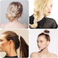 Pikkukuva 5 / 7: 4 kpl Helmi Hiussiteitä Valkoinen Helmi Scrunchie Elastinen Helmi Poninhäntäpidike Hiusnarut Hiuslisävarusteet Naisille ja Tytöille