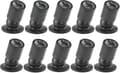 1W Mini LED Indbygget Loft Spotlys med Driver, 100-265V AC, 10 stk. - Sort (Varmt Lys)