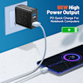 Miniatyrbild 3 av 8: Snabbladdare 65W USB C Laddare för iPhone 12 USB Vit Black