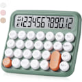 Miniatyrbillede 1 af 8: Kontorregnemaskine 12 Cifre Stor LCD Skærm Sød Regnemaskine Håndholdt Mekanisk Regnemaskine Store Knapper Regnemaskiner Skrivebord