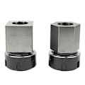 Miniatyrbillede 1 af 5: 2x Er-32 Spændpatroner Blok Sæt Cnc Kvadrat & Hex Drejebænk Drejeværktøjer Gravering