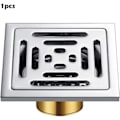 Miniatyrbillede 3 af 5: 1 stk Gulvafløb 100x100 Inox Gulvafløb 100mm Badeværelsesgulvafløb Sølv Tyk Rustfrit Gulvafløb Til Anti-Lugt, Anti-Tilstopning Badeværelse, Køkken