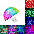 Miniatyrbilde 1 av 5: 4 stk USB Mini Diskotek Lys, Flerfargede LED Bil Atmosfærisk Lys, Lydaktivert Magisk Strobe Party Lys
