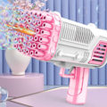 Miniatyrbild 7 av 8: Bubbelblåsare 36 hål Elektrisk bubbelpistol leksak med lampor Bärbar fläkt Automatisk bubbelmaskin Sommar utomhusleksak Present till barn