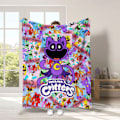 Miniatyrbilde 1 av 2: 2024 Ny Smiling Critters Cat Nap Dogday Og Catnat Dukkepledd Trykt Flanellpledd Komfortabelt Sofapledd C 70*100cm 70*100cm