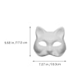 Miniatyrbilde 2 av 3: 15 stk Hvite Dekorative Malbare Masker Halv Ansikt Kattmasker Halloweenfest Blankt Papir Enkelt