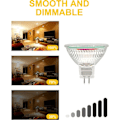 Miniatyrbild 3 av 5: MR16 Spot Light Bulb, 12V 20W Light Bulb, Gu5.3 Light Bulb Dimmable MR16 Light Bulb, 2 Pin Halogen Bulbs Warm White 2700K