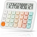 Miniatyrbillede 1 af 7: Lommeregner 12 Cifre, Stort Skrivebordsdisplay og Knapper, Pink Lommeregner med Stort LCD-Display til Kontor, Skole, Hjem